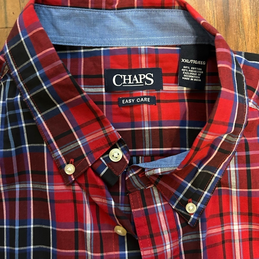 Bundle of Two Men's Plaid Button-Up Long Sleeve Casual Shirts Perfect For Work - Picture 4 of 10